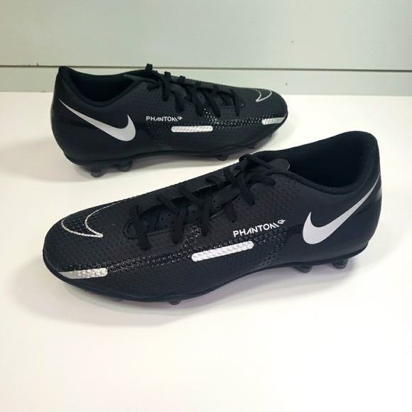 Nike Phantom GT2 Club MG Black Metallic Silver DA5640-007 Soccer cleats Men 6.5 - Picture 1 of 8